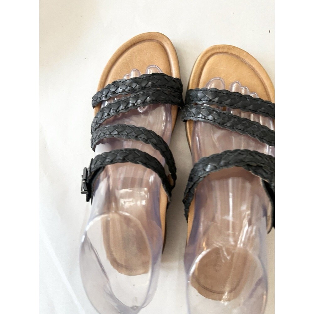 Aetrex Brielle Slip-On Orthopedic Sandals Size 37 7 Black Comfort Walking Arch - Picture 3 of 7